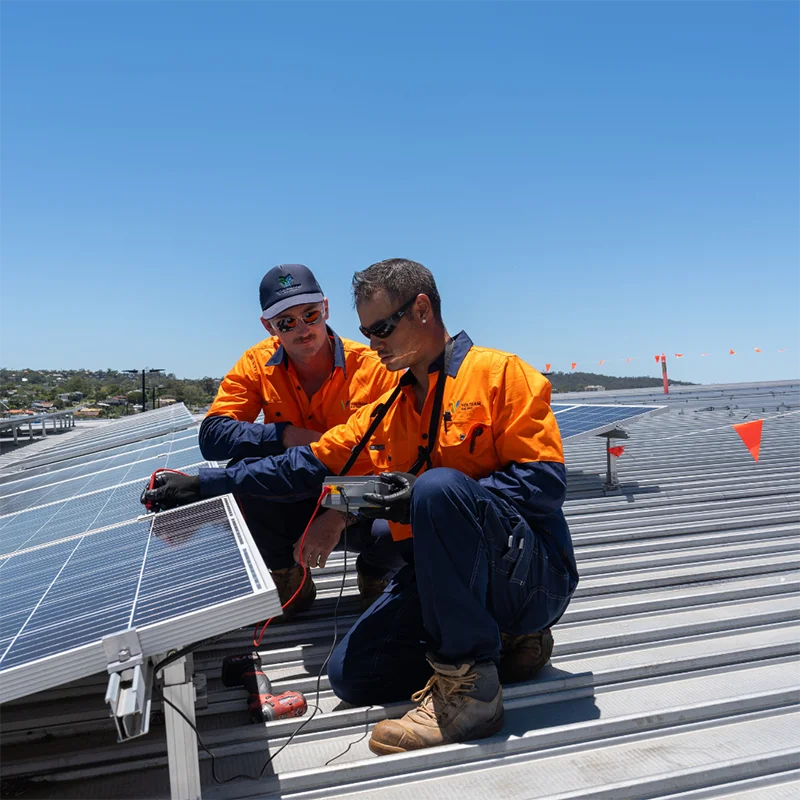 solar panel installation for system