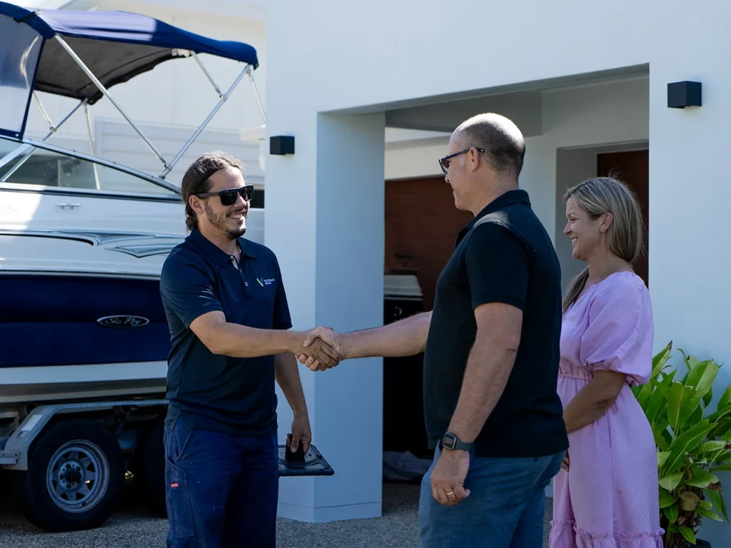 Volteam's staff with client