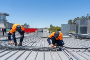 Volteam crew do repair at rooftop