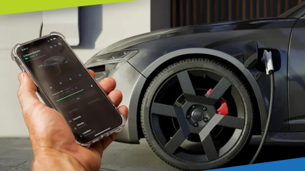 EV charger installation with mobile access