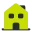 Green house icon