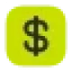 Dollar square icon